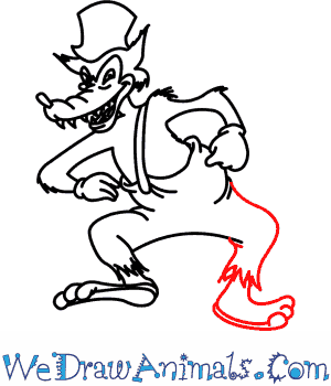 300x350 How To Draw Big Bad Wolf