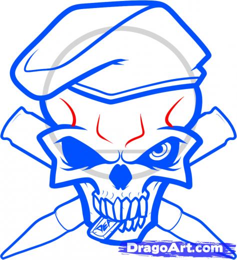 474x520 Learn How To Draw An Army Skull, Army Tattoo, Skulls, Pop Culture