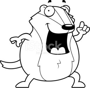 307x300 Cartoon Badger Idea Stock Vectors