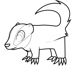 302x275 How To Draw A Badger For Kids
