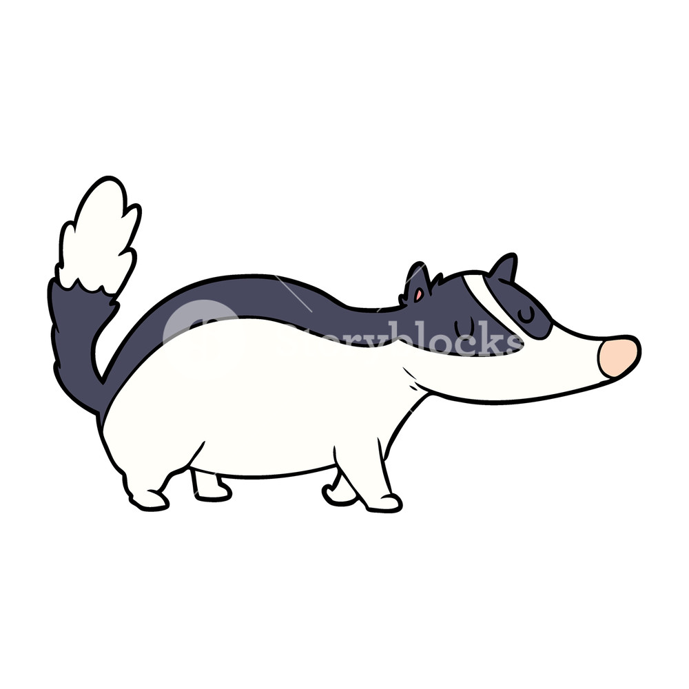 1000x1000 Cartoon Badger Royalty Free Stock Image