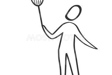 367x245 Badminton Player, Sketch St