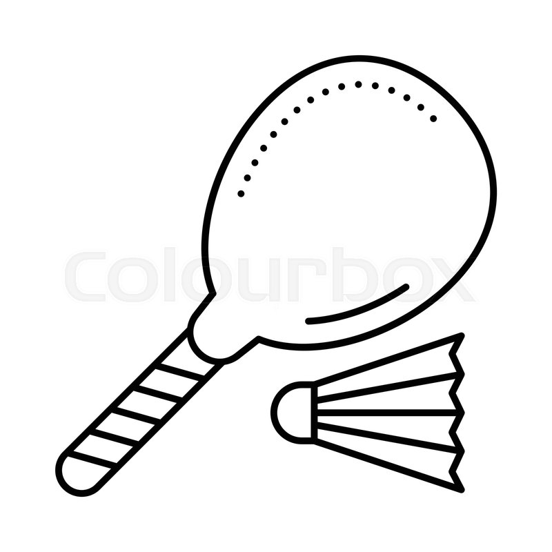 800x800 Badminton Racket Shuttlecock Stock Vector Colourbox