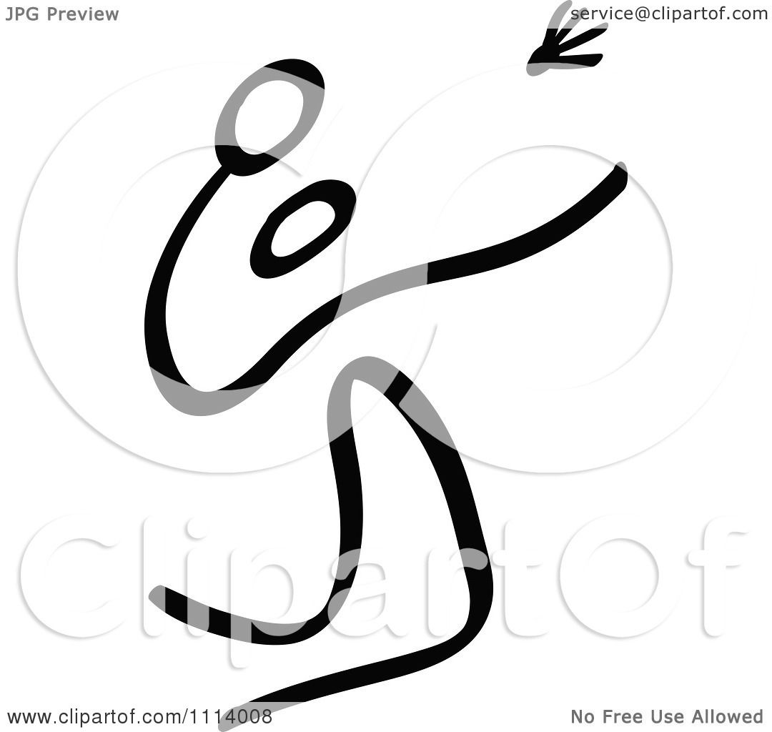 1080x1024 Clipart Black And White Stick Drawing Of A Badminton Player