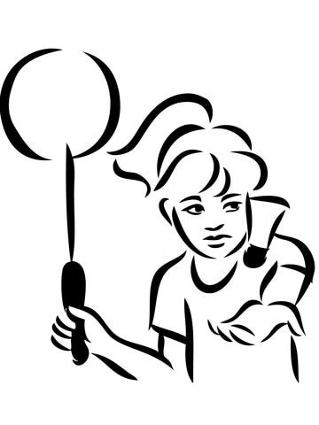 360x480 Badminton Coloring Pages