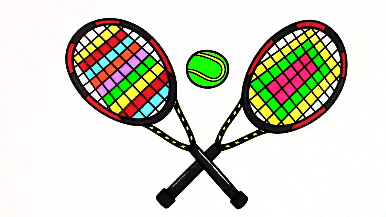 1280x720 Badminton Easy Drawing Video For Kids Coloring Book