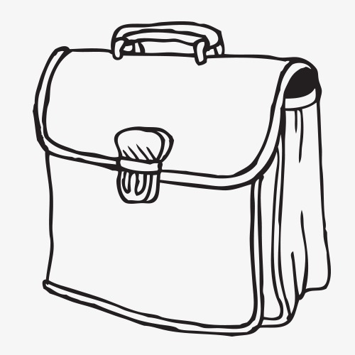 500x500 Learning Materials,desk,learn,textbook,school Bag,pen,line Drawing