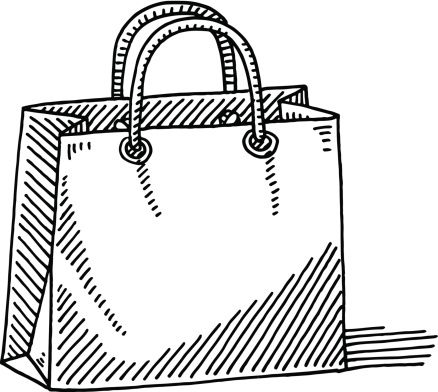 438x392 Shopping Bag Cardboard Drawing Clip Art Shop Buildings