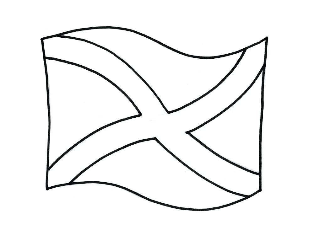 1000x768 Scotland Flag Coloring