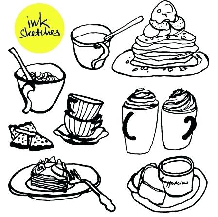 448x446 Drawn Cake Vector Hand Drawn Cakes Tarts Cupcakes Desserts Bakery