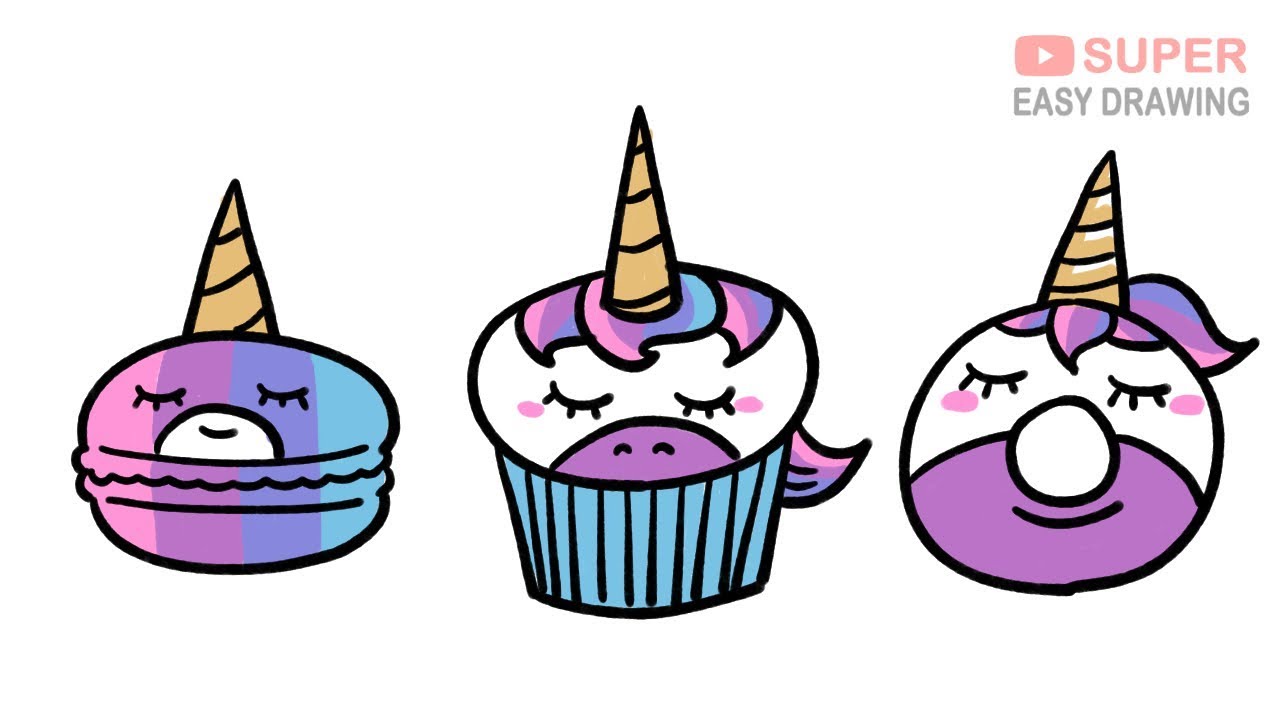 1280x720 Let's Draw Cute Unicorn Bakery!