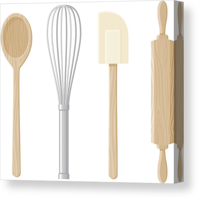 678x677 Baking Tools Icon Set Canvas Print Canvas Art