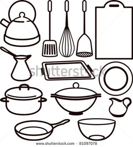 426x470 Cooking Utensils Clipart Group With Items