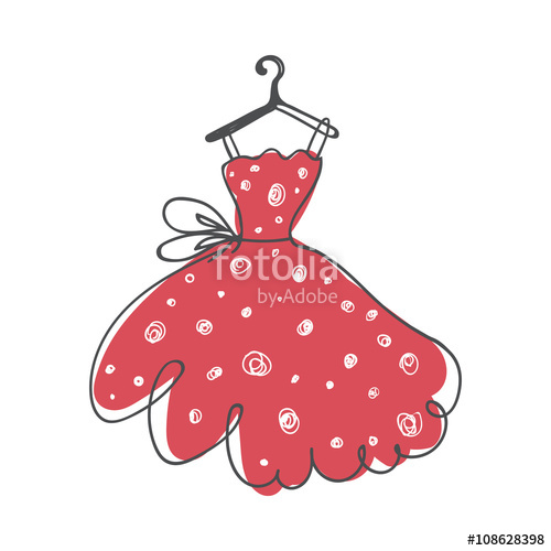 500x500 Ball Gown Hand Drawing On A Hanger Stock Image And Royalty Free