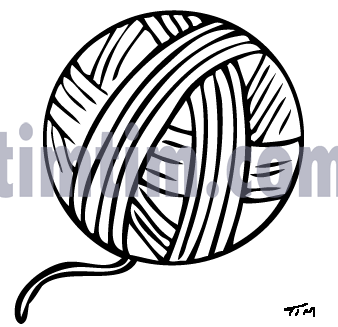 338x327 Free Drawing Of Ball Of String Bw From The Category Hobby Sewing