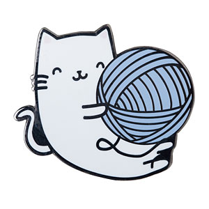 300x300 Kitty Yarn Ball Enamel Pin