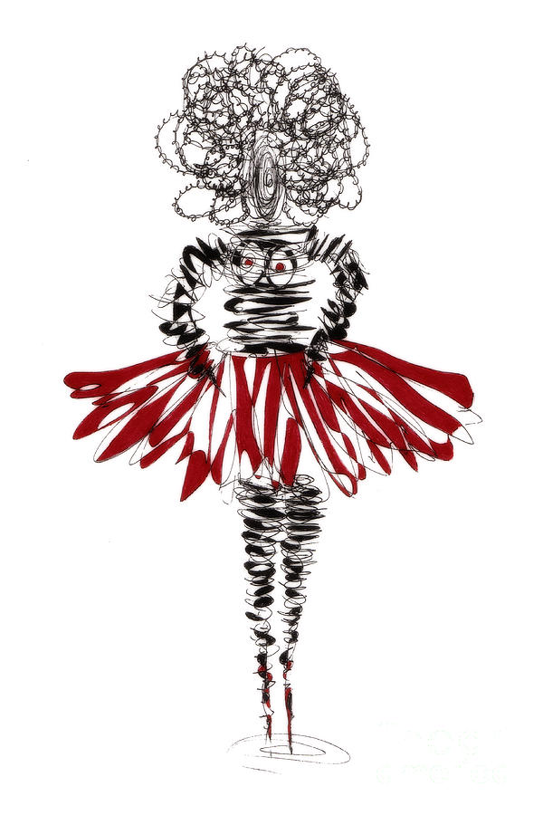 600x900 Ballerina Drawing