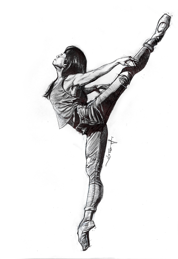 719x1048 Ballerina Ballpoint Pen Drawings On Behance