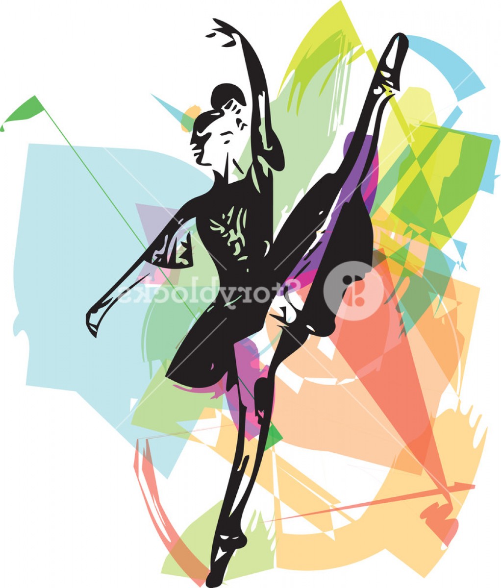 1022x1200 Abstract Drawing Of Ballerina Dancing Vector Illustration