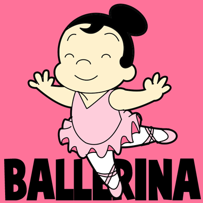 400x400 How To Draw Cartoon Ballerinas With Easy Step