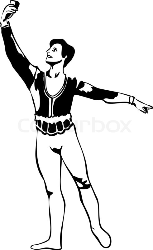 491x800 Sketch Male Ballet Dancer Standing In Stock Image Colourbox