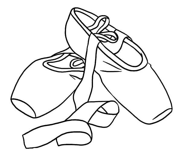 600x523 Dirty Ballerina Shoes Coloring Pages