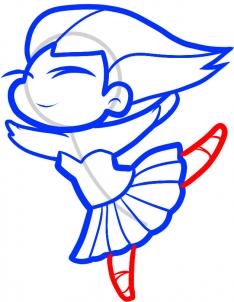 234x302 How To Draw How To Draw A Ballerina For Kids