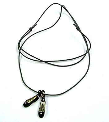 352x395 Necklace Ballerina Shoes, Grau Schwarz Gold