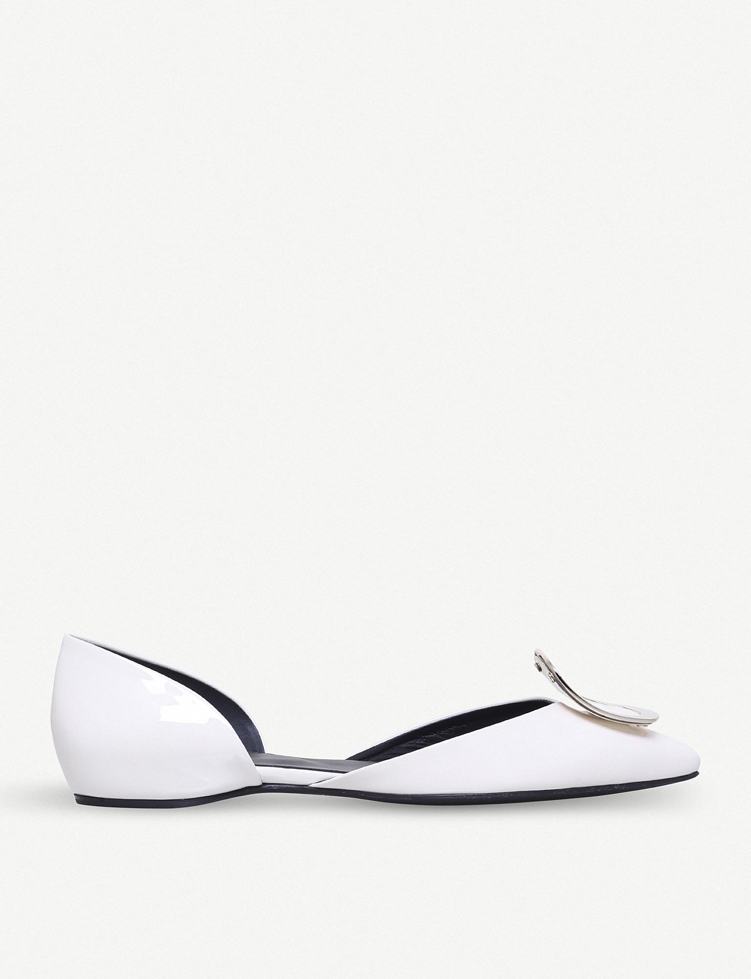 1535x2000 Roger Vivier D'orsay Choc Leather Ballerina Flats