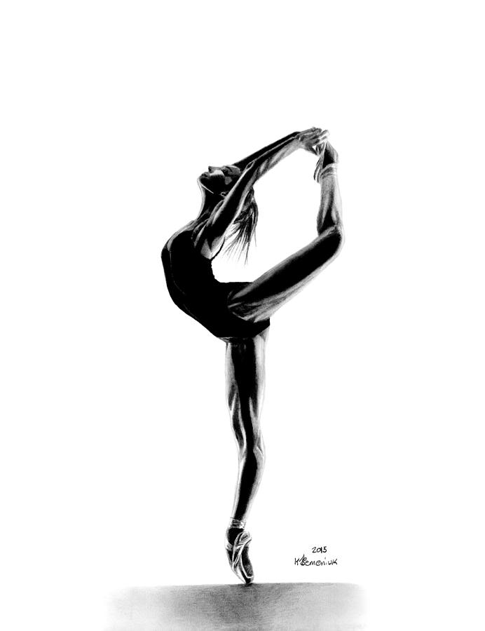 692x900 She Moves With Grace Drawing