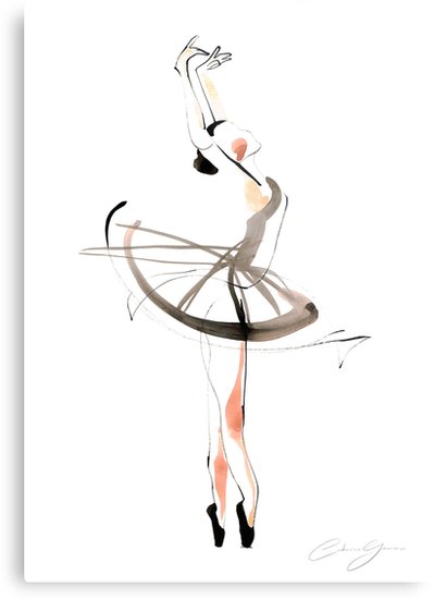 399x550 Ballet Dance Drawing Metal Print
