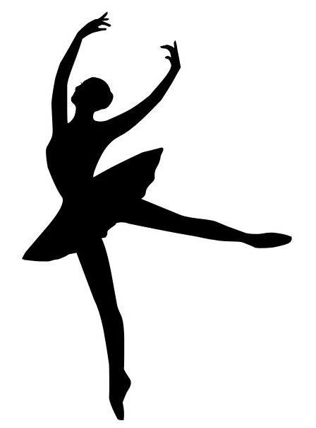 448x605 Ballet Silhouette Diy Ballet Drawings, Ballerina Silhouette