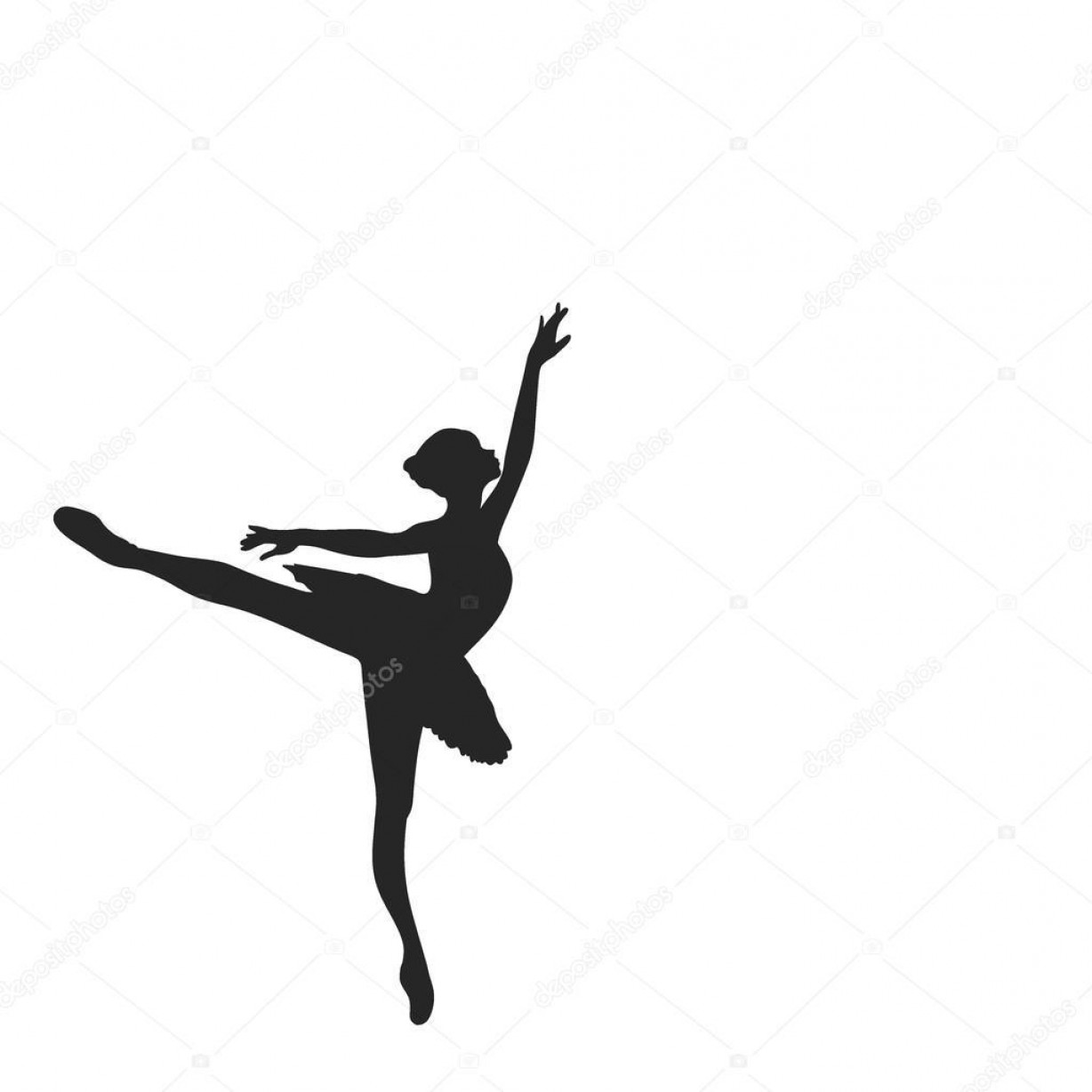 1228x1228 Best Hd Ballet Silhouette Vector Drawing Shopatcloth