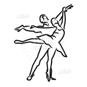 300x300 Expressive Ballet Gesuture Pose, Russian Theater Sketch