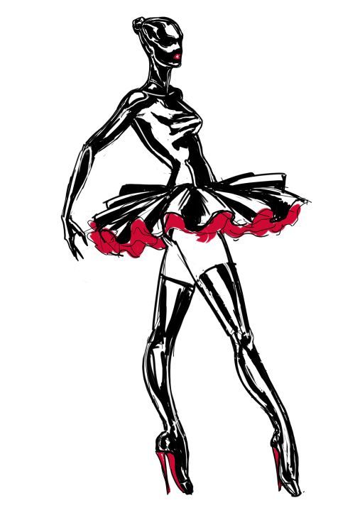 500x750 Ballerina Drawing Tutu Drawing Group