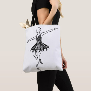 307x307 Ballet Drawing Dancer Bags Zazzle