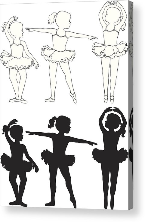 482x740 Little Girls Ballet Dancing Acrylic Print