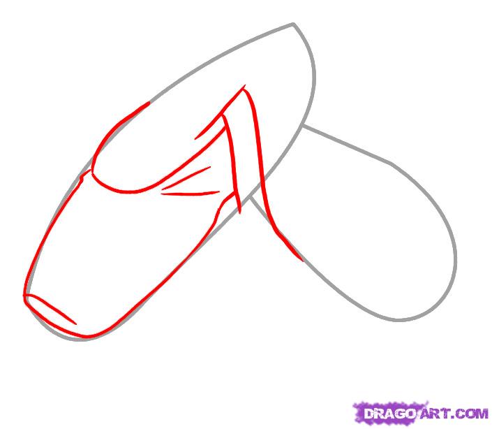 705x614 Draw Ballet Shoes, Step