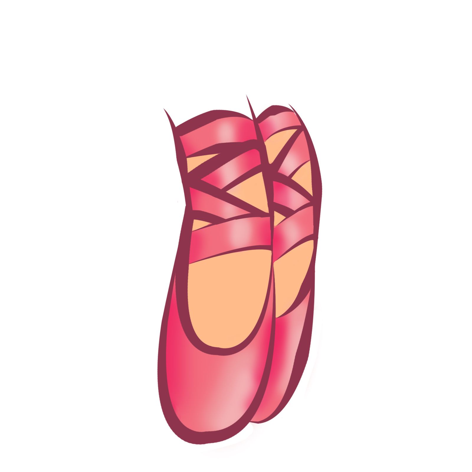 1600x1600 Draw Ballet Slippers Wikihow To Draw Paint Ballerina