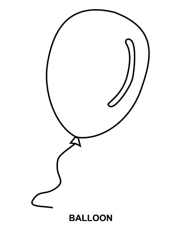 612x792 Balloon Drawing Balloons Coloring Pages Air Illustration For Kids