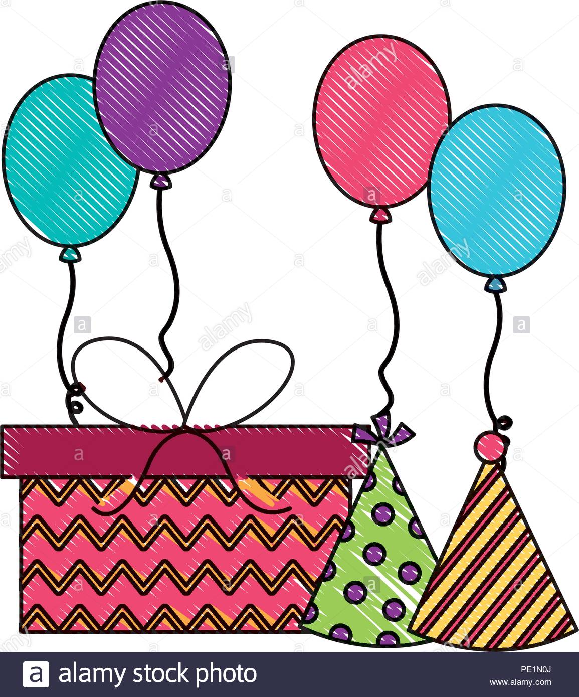 1155x1390 Huge Collection Of 'birthday Balloon Drawing' Download More Than