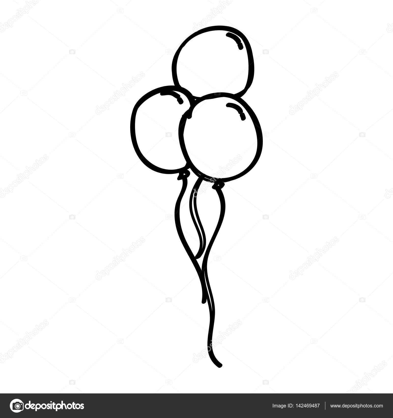 1600x1700 Balloon Drawing Celebration For Free Download