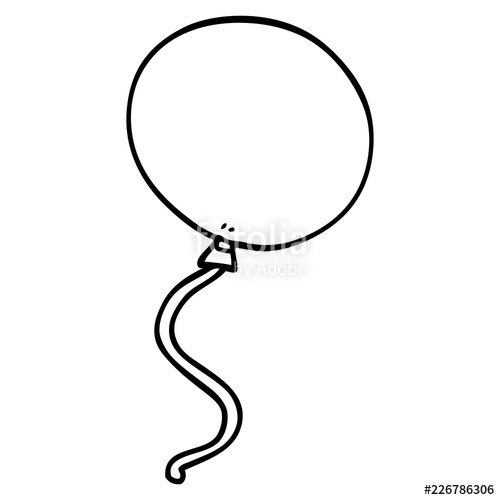 500x500 Line Drawing Cartoon Get Well Soon Balloon Stock Image