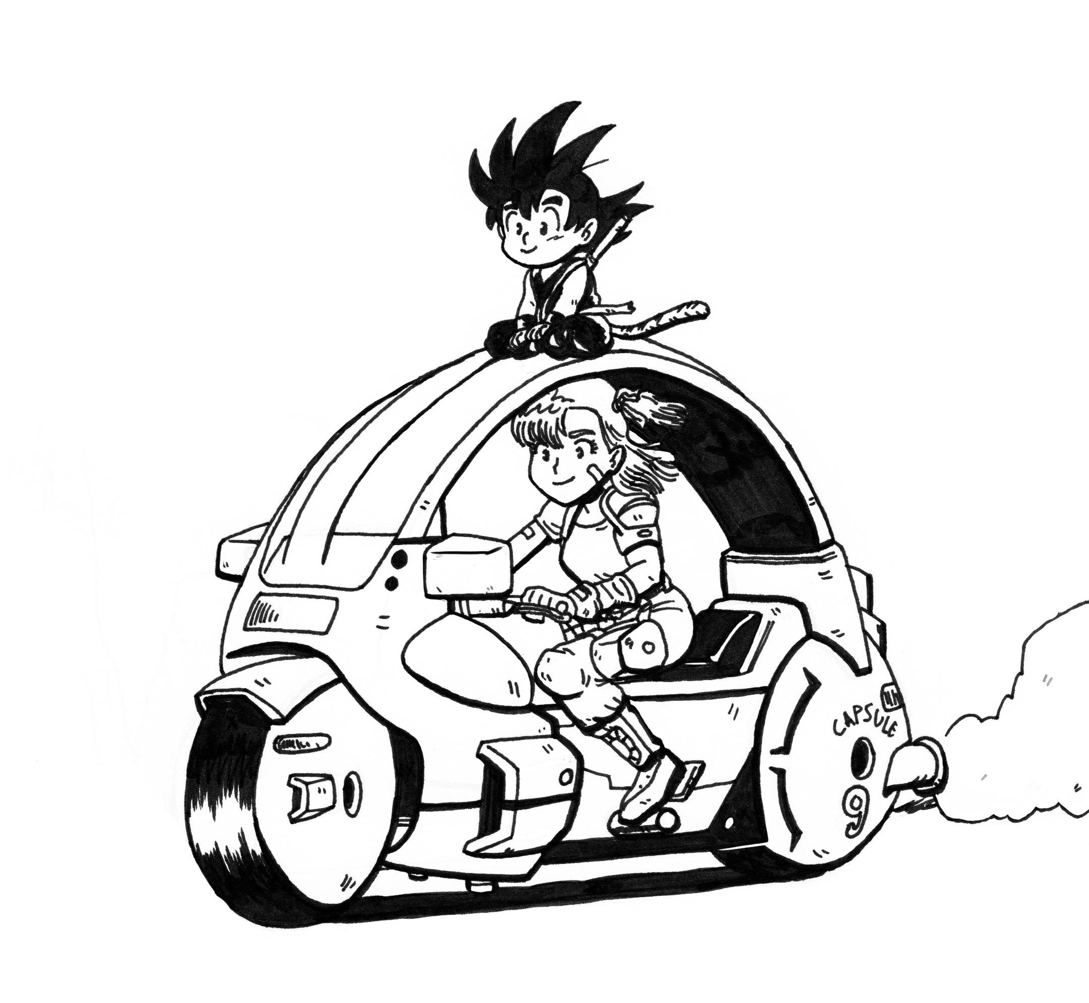 2161x1991 Dragon Ball Ballpoint Pen Drawing