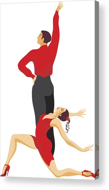 424x740 Ballroom Dancing Couple Acrylic Print