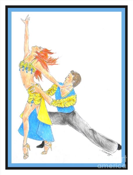 458x600 Ballroom Dancers Drawings Fine Art America