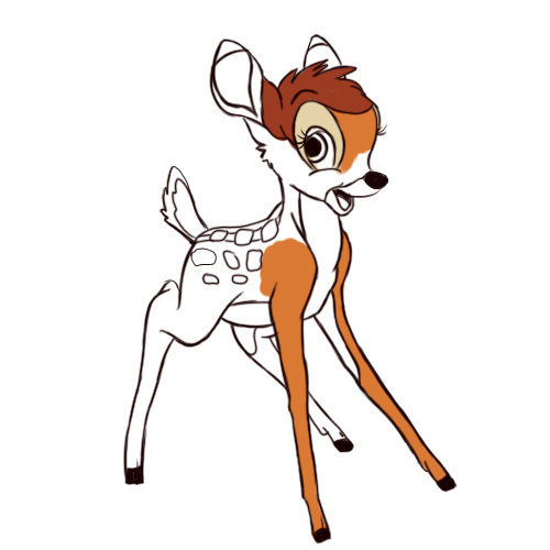 500x500 How To Draw Bambi Steps