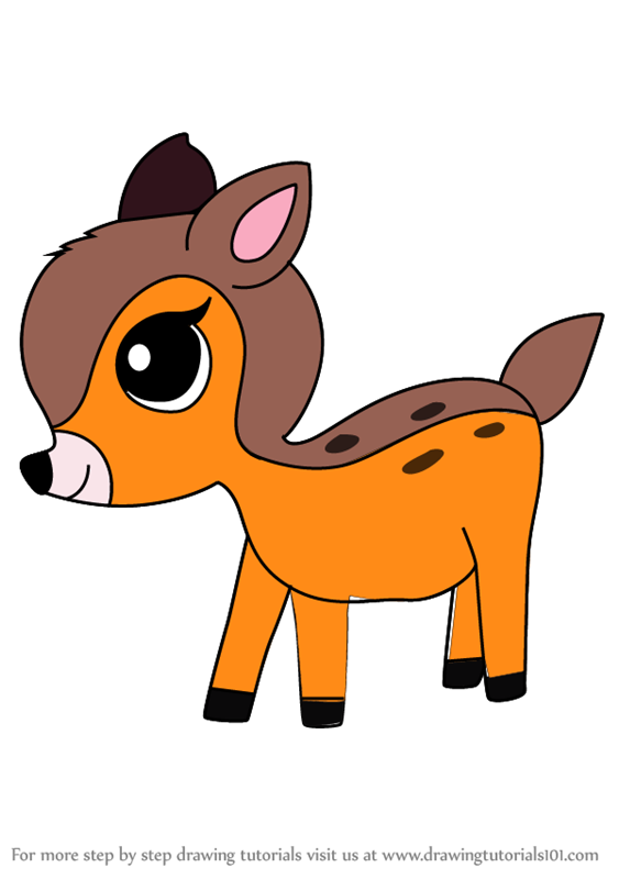 563x800 Learn How To Draw Kawaii Bambi