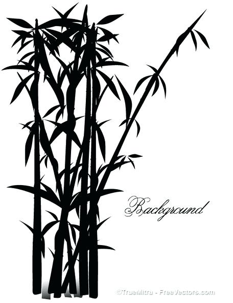 456x591 Bamboo Clip Art Tree Silhouettes Clipart Border Vector Wlco