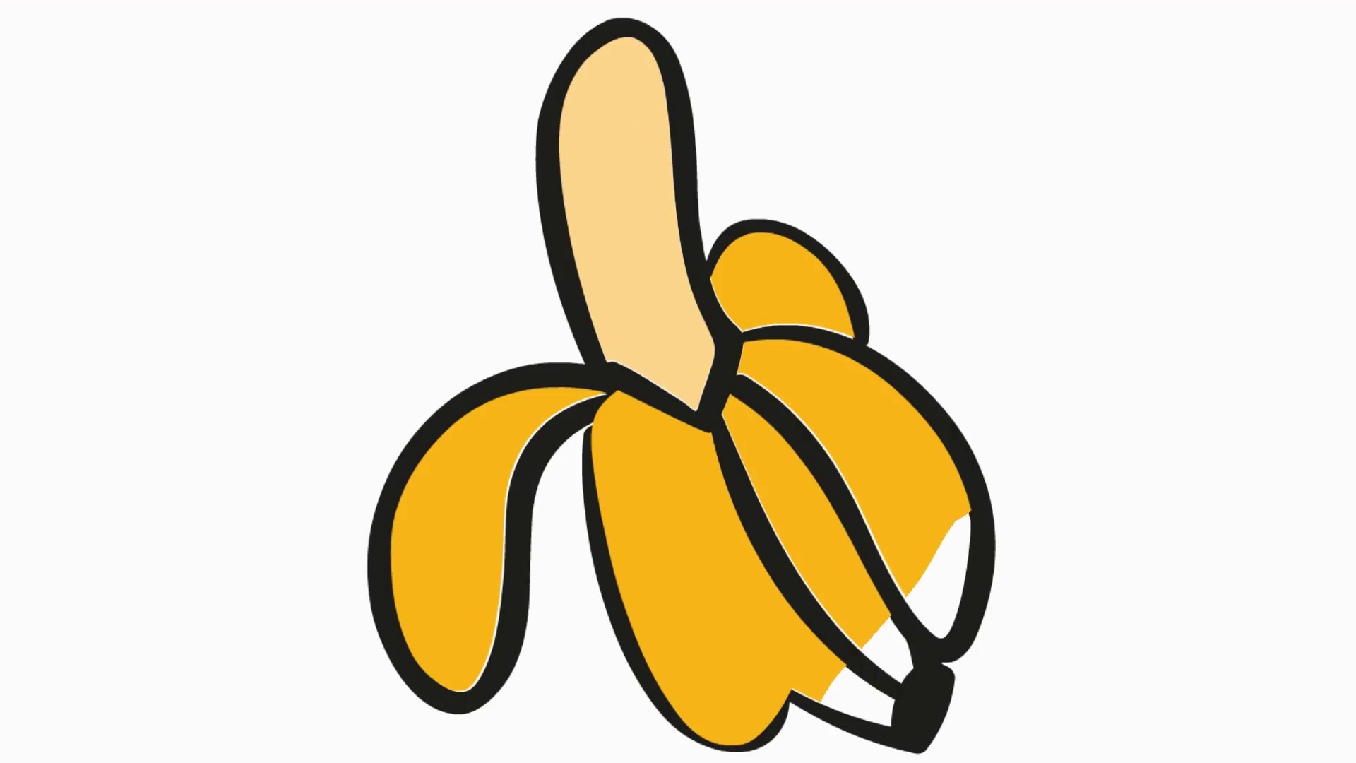 1920x1080 Banana Cartoon Illustration Hand Drawn Animation Transparent